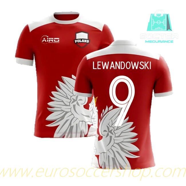 Match Quality 2025-26 Edition Poland Away Football Shirt Youth (Lewandowski 9)