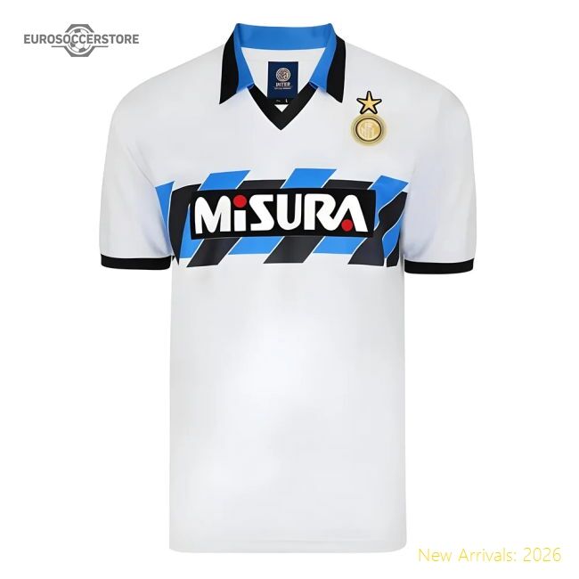 Outstanding Score Draw Internazionale 1990 Away Retro Football Shirt