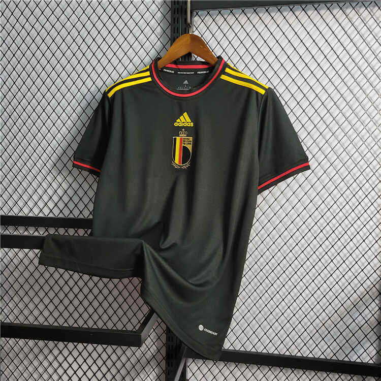 2022 Belgium Away Black Soccer Shirt Soccer Jersey - Official Replica