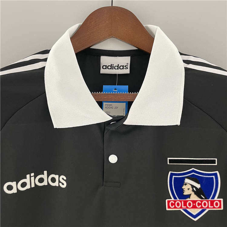 Colo-Colo Retro Soccer Jersey 9293 Black Away Football Shirt -