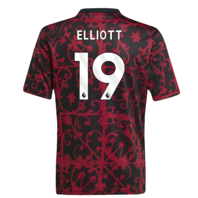 2025-2026 Liverpool Pre-Match Jersey (Black) - Kids (Elliott 19)