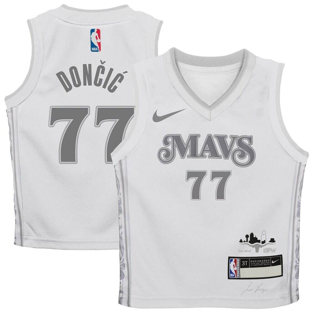 Pro Grade Dallas Mavericks Luka Don?i? White Jersey City Edition