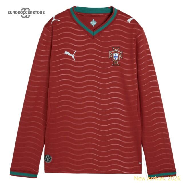 2026/27 Portugal Long Sleeve Traditional Home Jersey (kids) (ronaldo 7