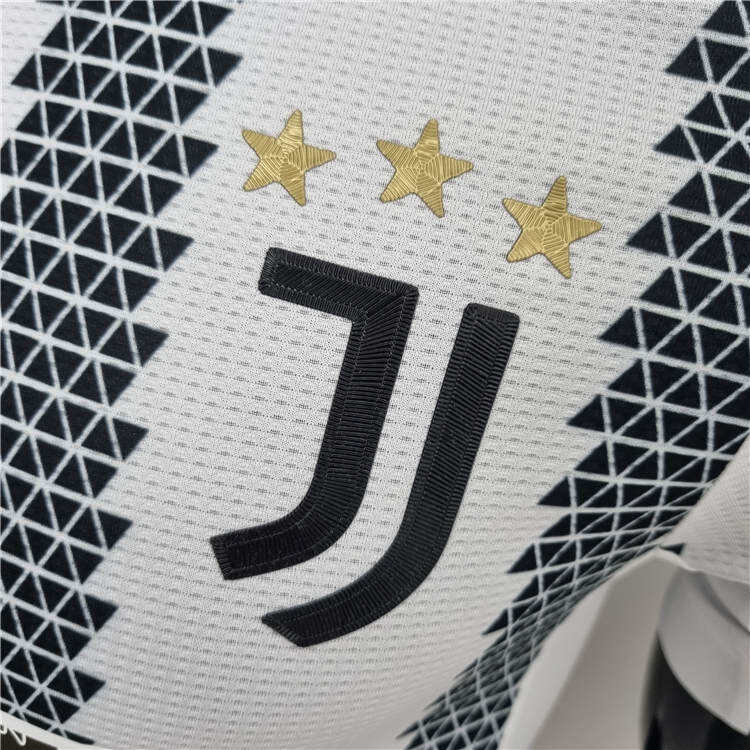 2223 Juventus Home White Black Soccer Jersey Football Shirt Player
