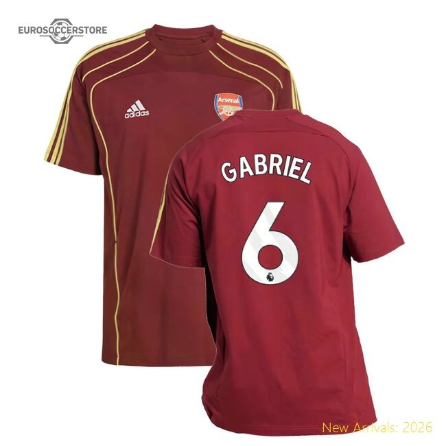 Authentic 2025-2026 Arsenal Ubp Tee (noble Maroon) (gabriel 6)