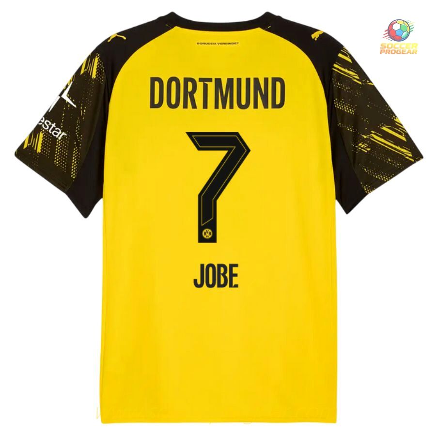 Team Football Jersey Soccer Uniform Youthren's BVB Dortmund Home 2025-2026 Season Jobe