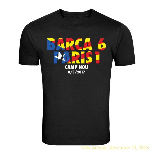 Barca Barcelona 6-1 PSG T-Top Grade Shirt (Black) - Kids - Affordable