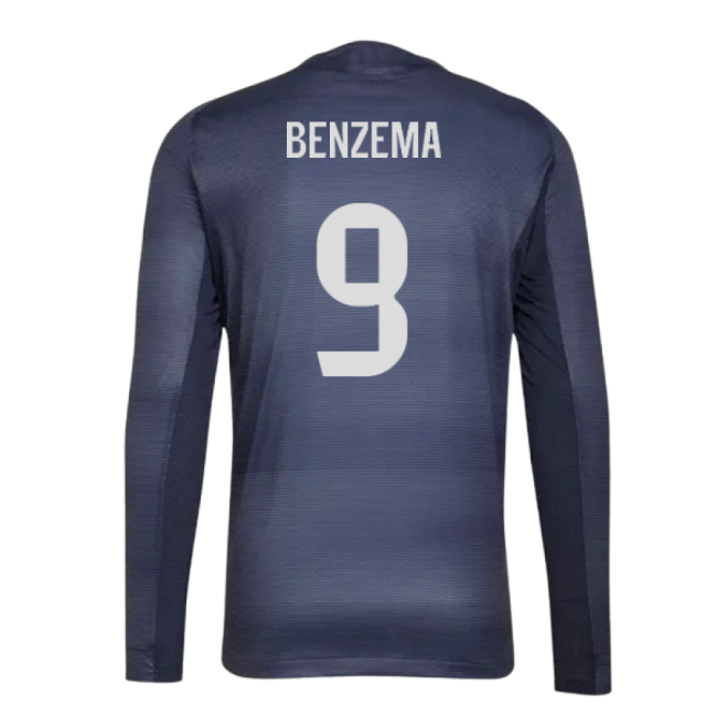 2025-2026 Real Madrid Authentic Long Sleeve Away Shirt (Benzema 9)