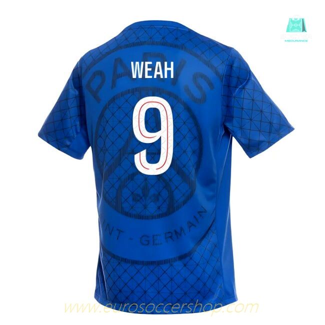2025-2026 PSG Academy Pro Home Pre Match Shirt (Royal) (Weah 9)