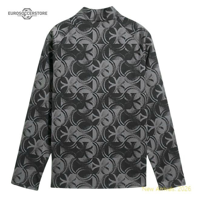 Premium 2025-2026 Man City Warm Up 1/4 Zip Top (black) - Kids