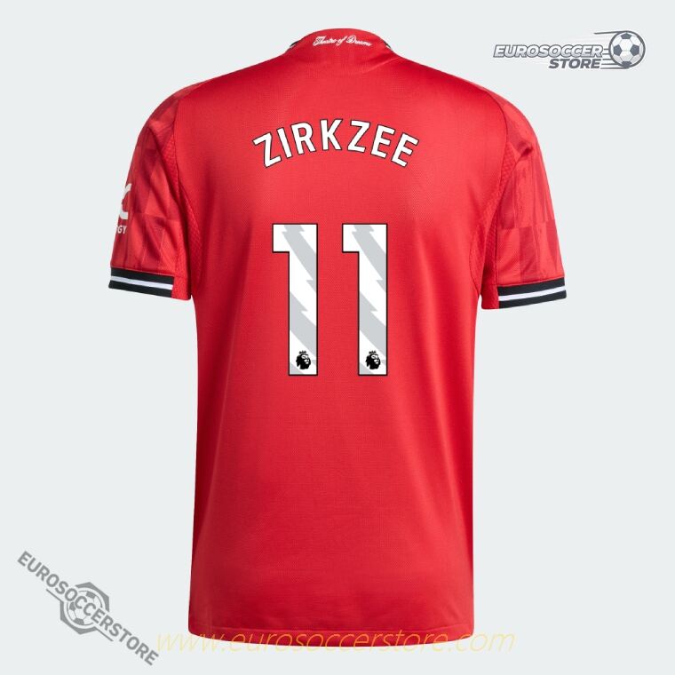 Manchester United 25-26 Home Player Version Jersey with ZIRKZEE 11