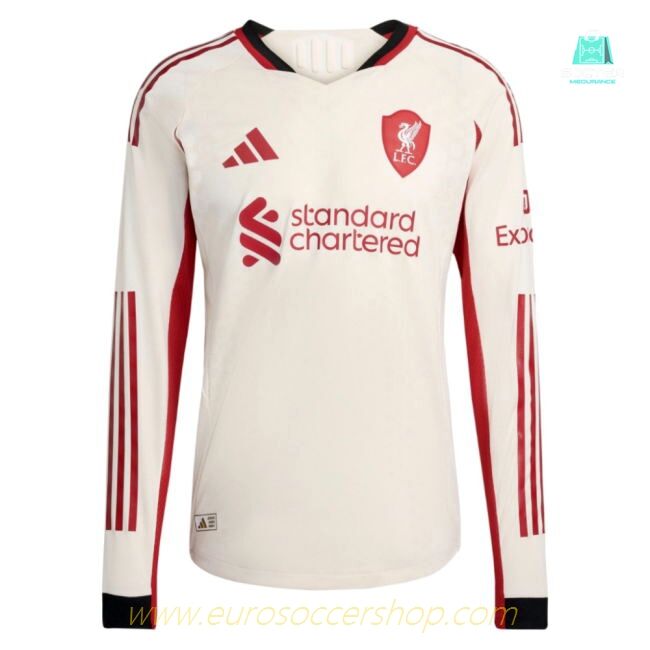 2025-2026 Liverpool Authentic Long Sleeve Away Shirt (Your Name)