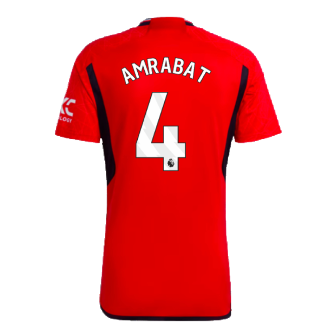 Premium Quality Football Man Utd Home Shirt Amrabat #4 2024-2025 S...