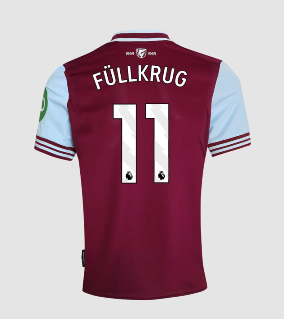 FÜLLKRUG 11 Home Jersey of West Ham United for the 24-25 Season