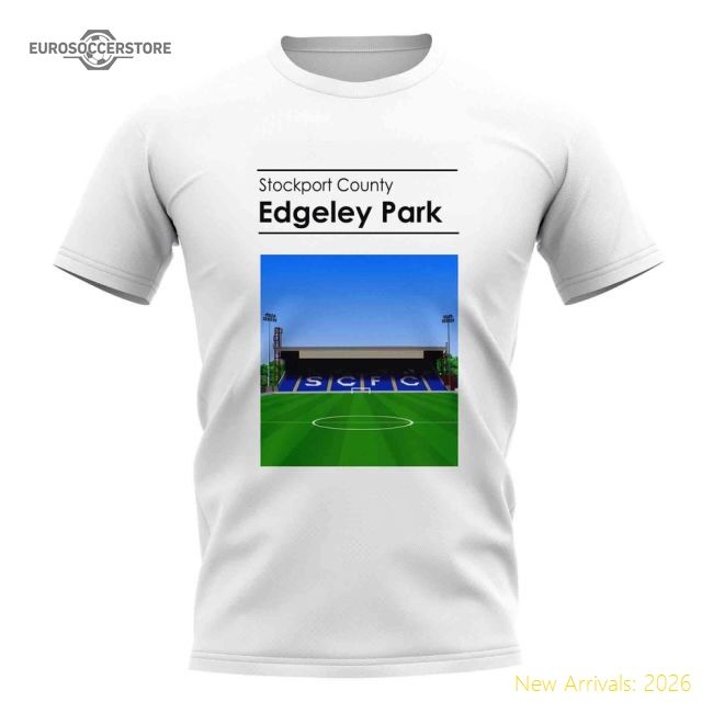 Edgeley Park Stockport County Stadium T-shirt (white) - Premium Quality