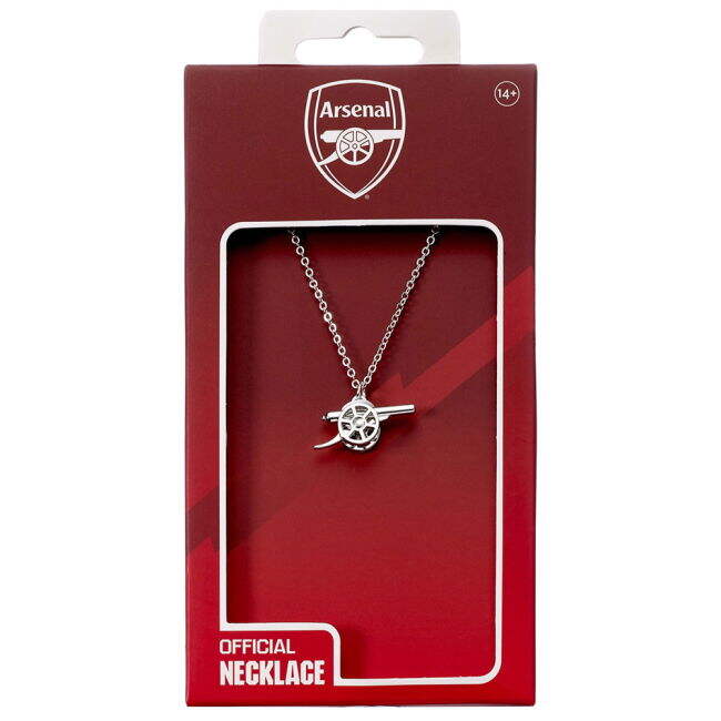 Women's Arsenal FC Silver Finish Cannon Necklace