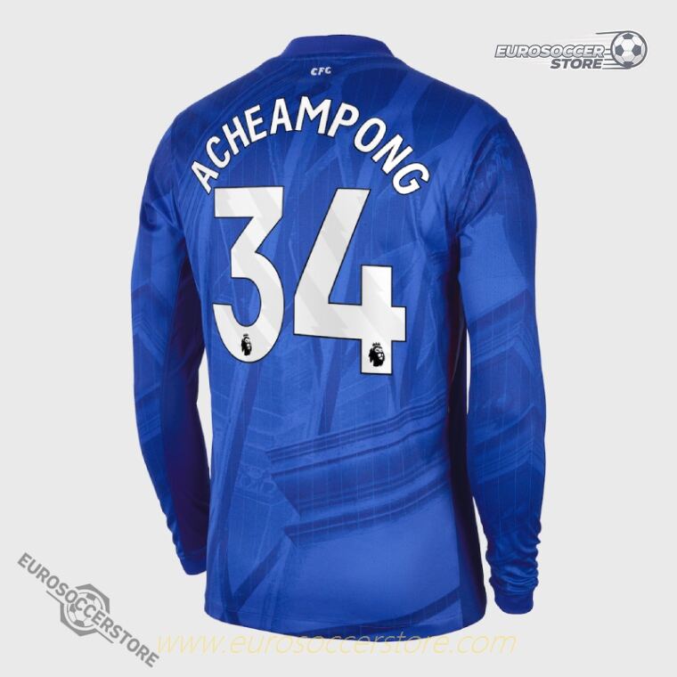25-26 Chelsea Home Long Sleeve Jersey ACHEAMPONG #34