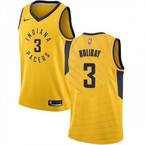 IND Aaron Holiday #3 Elite 2024 Statement NBA Swingman Jersey Gold