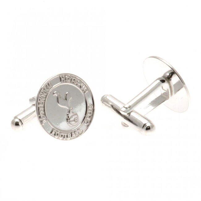 Modern Spurs Tottenham Hotspur FC Sterling Silver Crest Cufflinks f...