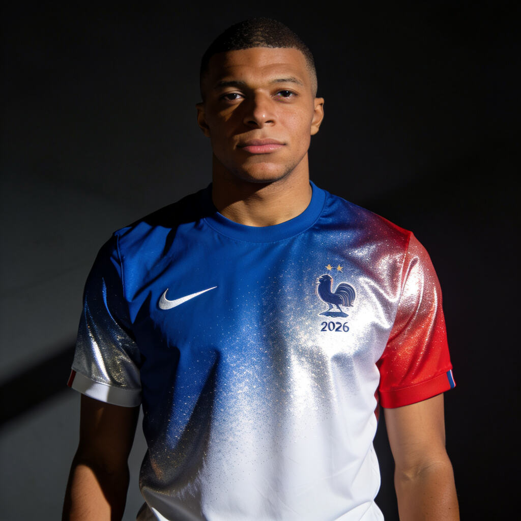 Kylian Mbapp&eacute; Wearing the France 2026 Kit