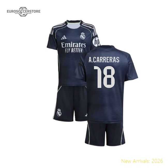 2025-2026 Real Madrid Away Youth Kit (acarreras 18) - Fan Design