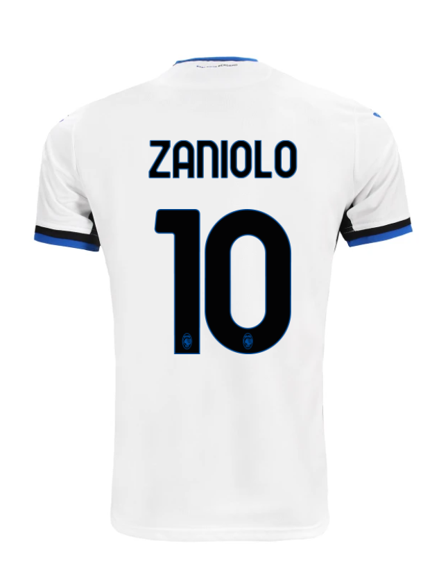 Atalanta's 24-25 Away Jersey with ZANIOLO 10