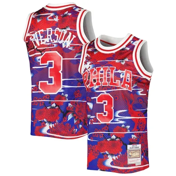 Allen Iverson PHI Elite Team Jersey - Red - Official NBA Merchandise