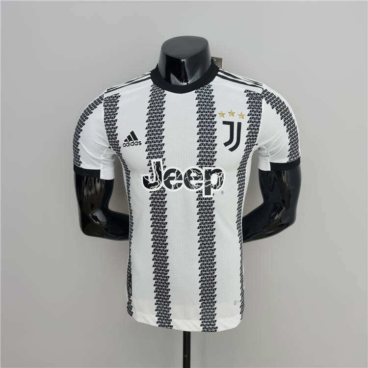 2223 Juventus Home White Black Soccer Jersey Football Shirt Player