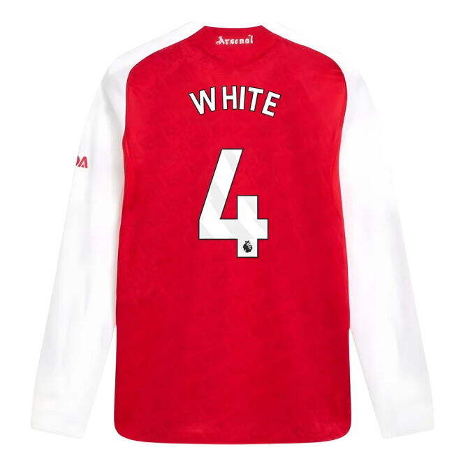 2025-2026 Arsenal Authentic Long Sleeve Home Kit (White 4)