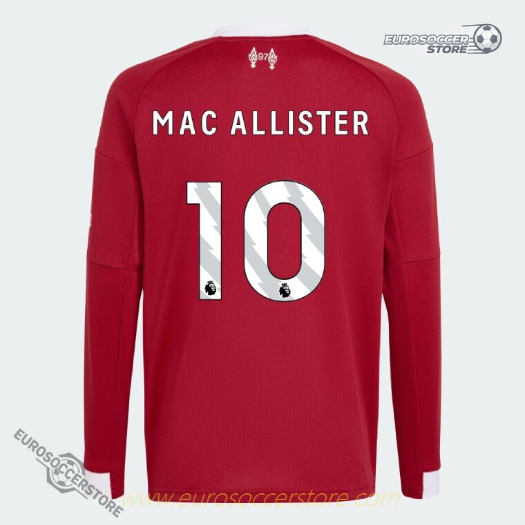 Liverpool 25-26 Season Home Long Sleeve Jersey - MAC ALLISTER #10