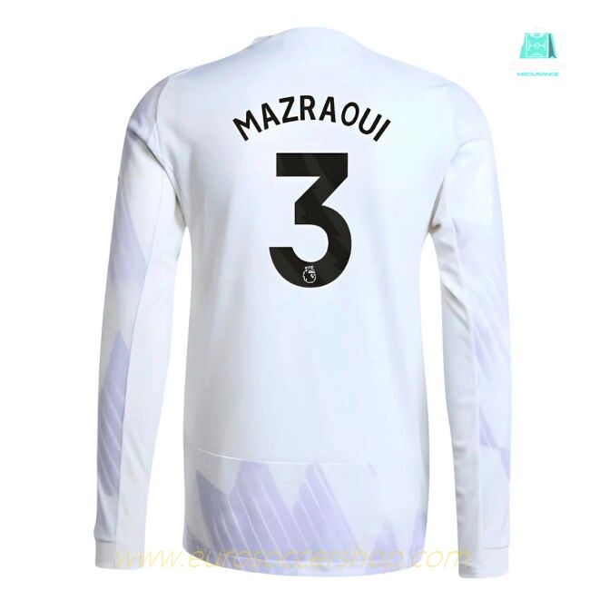 2025-2026 Man Utd Authentic Long Sleeve Away Shirt (Mazraoui 3)