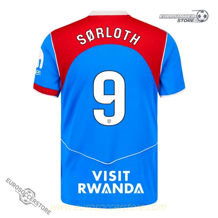 Atletico Madrid's 2025-26 Third Jersey featuring SØRLOTH with the number 9