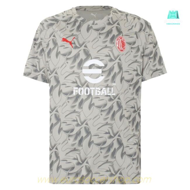 2025-2026 AC Milan Warm Up Jersey (Smokey Gray)
