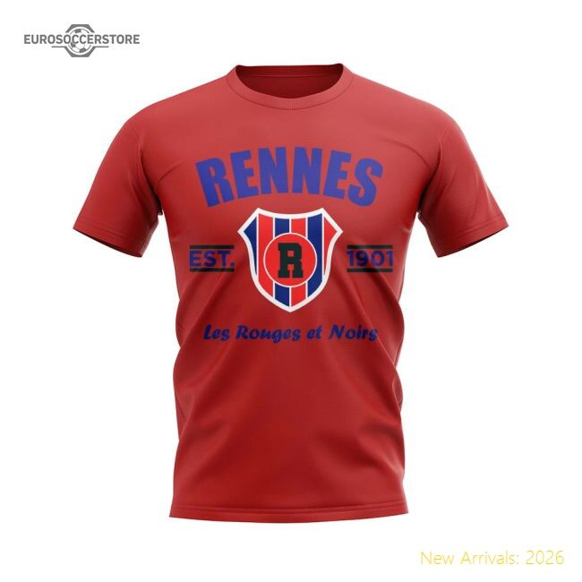 Match-Day Popular Rennes Established Football T-Shirt (Red)