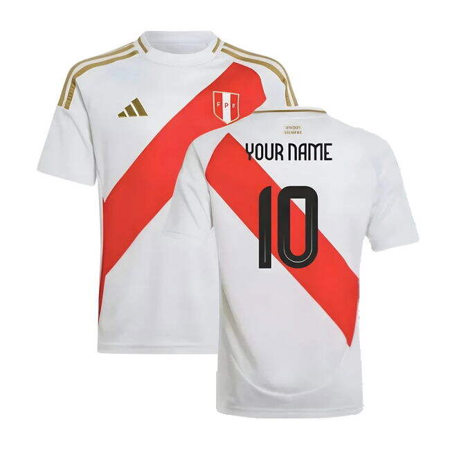 Kids 2024-2025 Peru Football Team Home Jersey