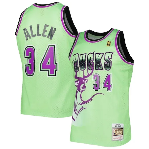 Pro-Grade Ray Allen MIL NBA Jersey - Green - Official NBA Merchandise