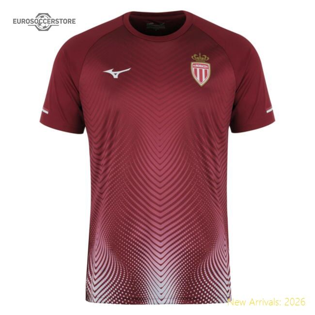 Fan-Favorite 2025-2026 As Monaco Training Shirt (Bordeaux) (Your Name)