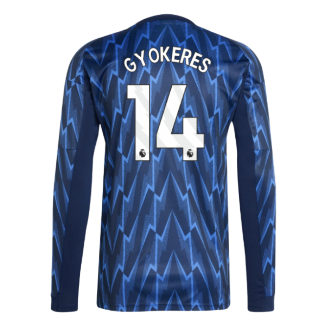 2025-2026 Arsenal Long Sleeve Away Shirt (Gyokeres 14) - official s...