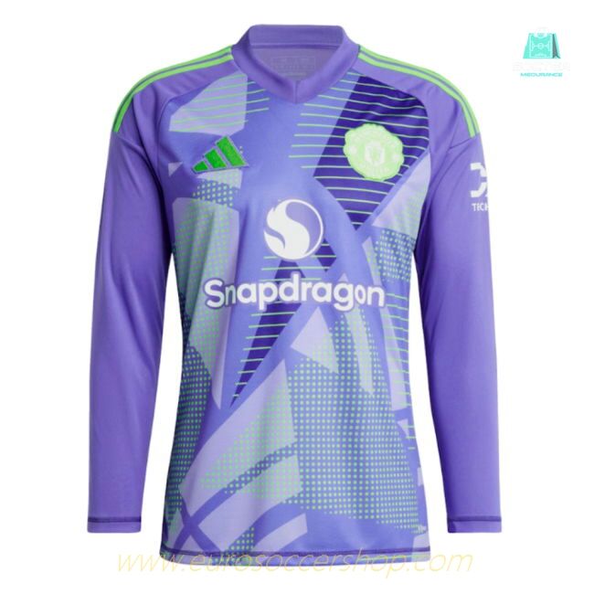 2024-2025 Man Utd Home LS Goalkeeper Shirt (Purple) (Your Name)