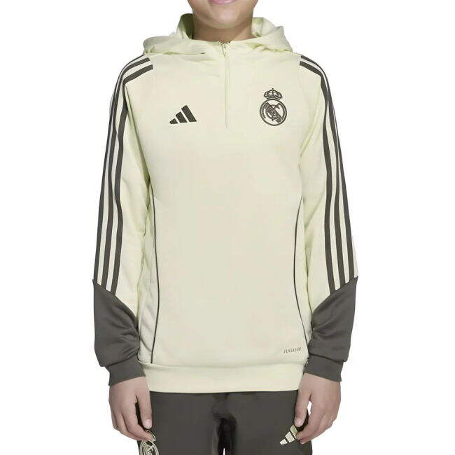 2025-2026 Real Madrid Training Hoody (Almost Lime) - Kids