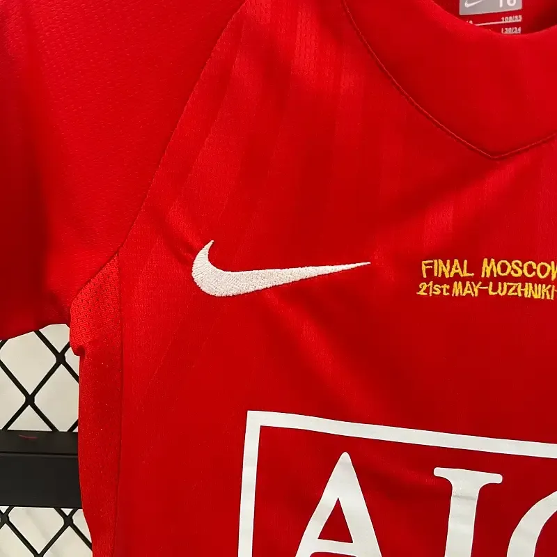 2007-2008 Kids Manchester United Jersey retro kit