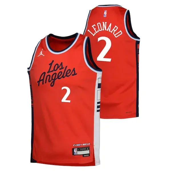 High-Quality Kawhi Leonard LAC Basketball Jersey - Red - Fan Favorite