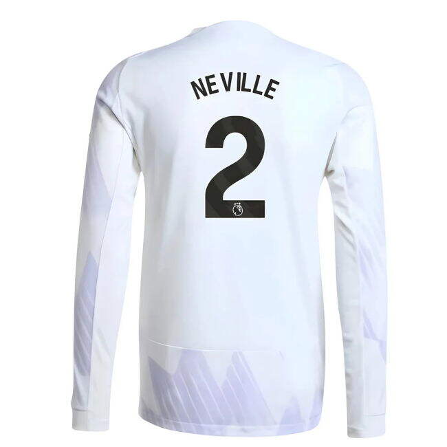 2025-2026 Man Utd Authentic Long Sleeve Away Shirt (Neville 2) - fa...