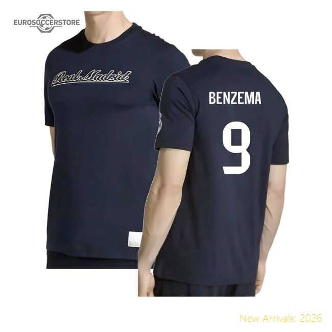 2025-2026 Real Madrid Us Tee (navy) (benzema 9) - Concept Creation