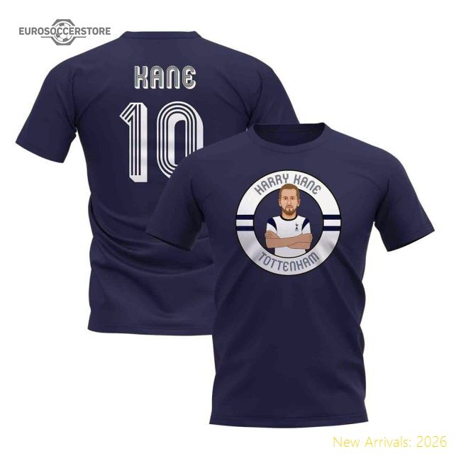 Exceptional Harry Kane Spurs Illustration T-shirt (navy)