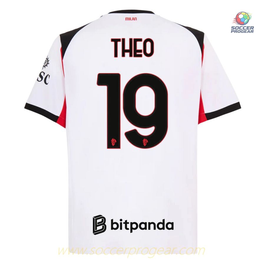 AC Milan Youthren's Football Kit Away Soccer Jersey 2025-26 Edition Theo