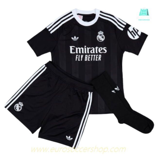 2025-2026 Real Madrid Third Goalkeeper Youth Kit (Black) (Lunin 13)