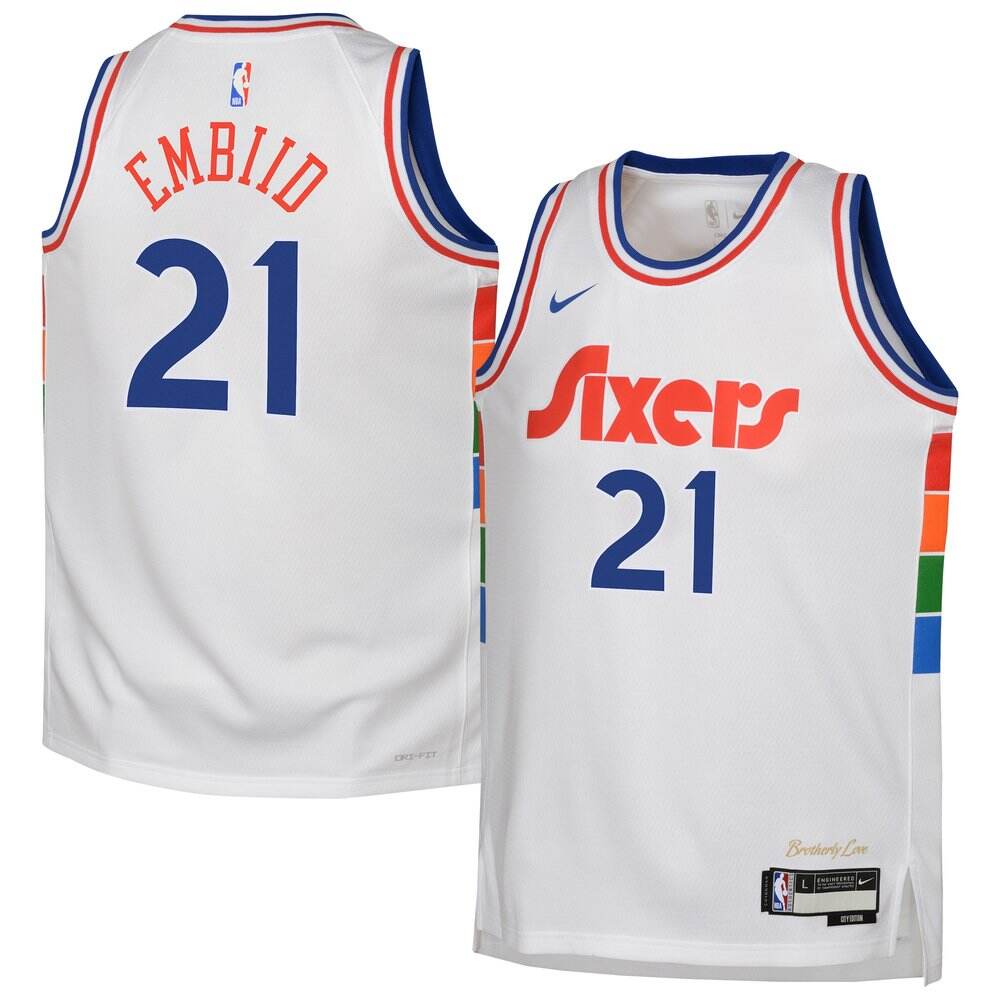 Premium Philadelphia 76ers Joel Embiid White Jersey - City Edition