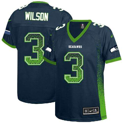 NFL SEA #3 R. Wilson Blue Drift Fashion Elite Jersey game