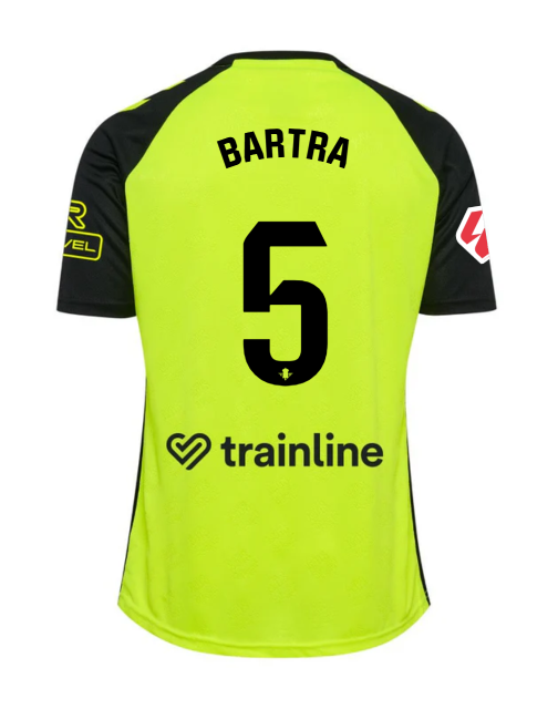 Away Jersey of Real Betis Featuring BARTRA 5 for the 24-25 Season